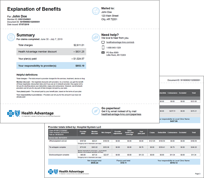 Example of an EOB